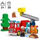 LEGO Duplo Fire Truck with Hose and Firefighter Building Set, , large
