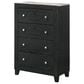 Crown Mark Cadence 4-Drawer Chest in Black, , large