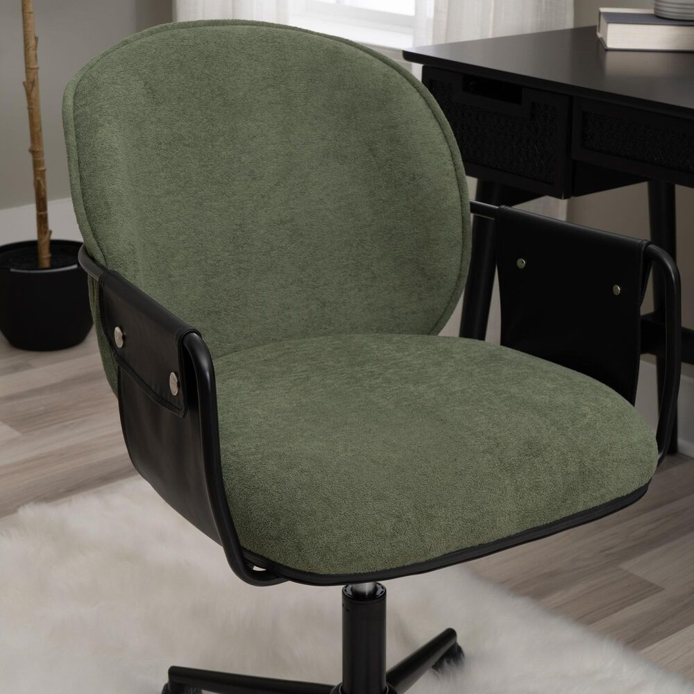 Linon Home Decor Karri Office Chair in Olive Green, , large