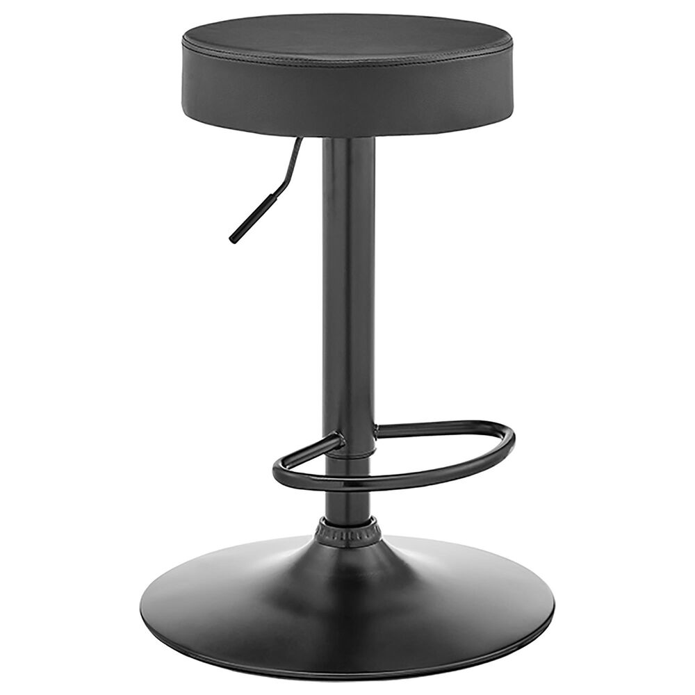 Blue River Dax Swivel Bar Stool in Black and Matte Black, , large
