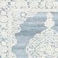 Safavieh Micro-Loop Bohemian 5" Square Light Blue and Ivory Area Rug, , large
