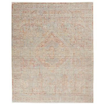 Nourison Lustrous Weave LUW02 7"10" x 10"2" Gray and Brick Area Rug, , large