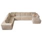 HOMLUX 4-Piece Mod U-Sectional with Chaise in Beige, , large