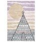 Safavieh Carousel Outer Space 5"3" x 7"6" Grey and Pink Kids  Area Rug, , large
