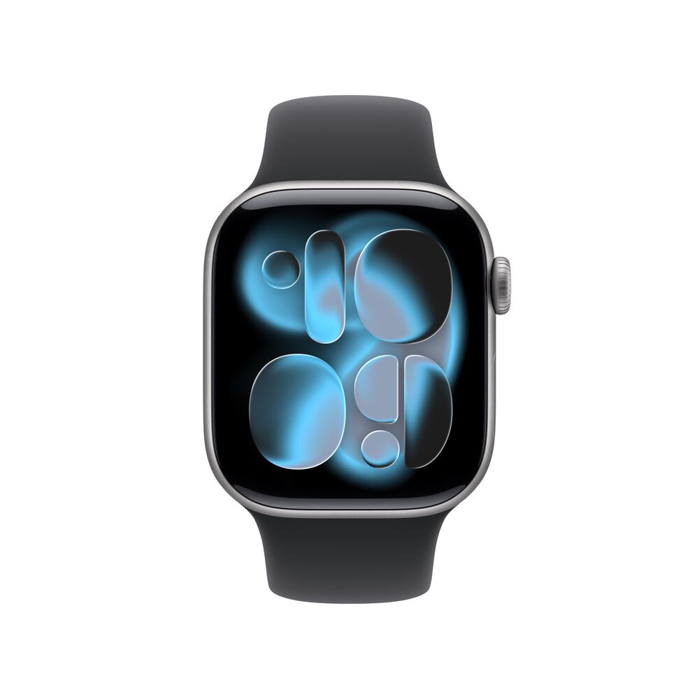 Apple Watch Series 11 &#40;GPS&#41; 42mm Space Gray Aluminum Case with Black Sport Band - M/L - Space Gray - &#40;2025&#41;&#40;Pre-Order&#41;, , large