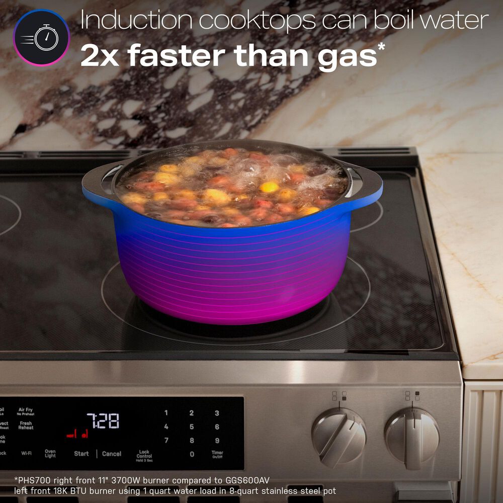 GE Profile 2-Piece Kitchen Package with 30" Smart Slide-In Electric Range and Over-the-Range Sensor Microwave Oven in Stainless Steel, , large