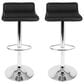 Lumisource Ale Swivel Adjustable Barstool with Black Seat in Chrome (Set of 2), , large