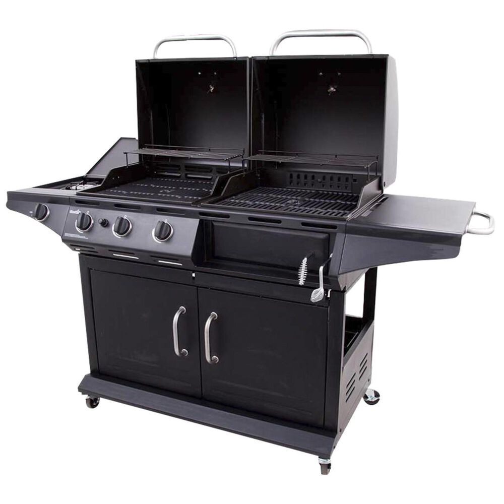 Char-Broil Deluxe Liquid Propane and Charcoal Combo Grill in Black, , large