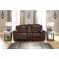 Ashley Stoneland Power Reclining Loveseat with Console in Chocolate, , large