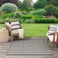 Nourison Positano POS03 Charcoal and Ivory 6" x 9" Indoor/Outdoor Area Rug, , large