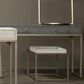 Splendor Living Kain Console Table in Grey and Brushed Champagne, , large