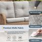 Sunwell Garden Patio Loveseat with Yellow Frame in Beige, , large