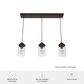 Hunter Devon Park 3-Light Linear Cluster in Onyx Bengal, , large