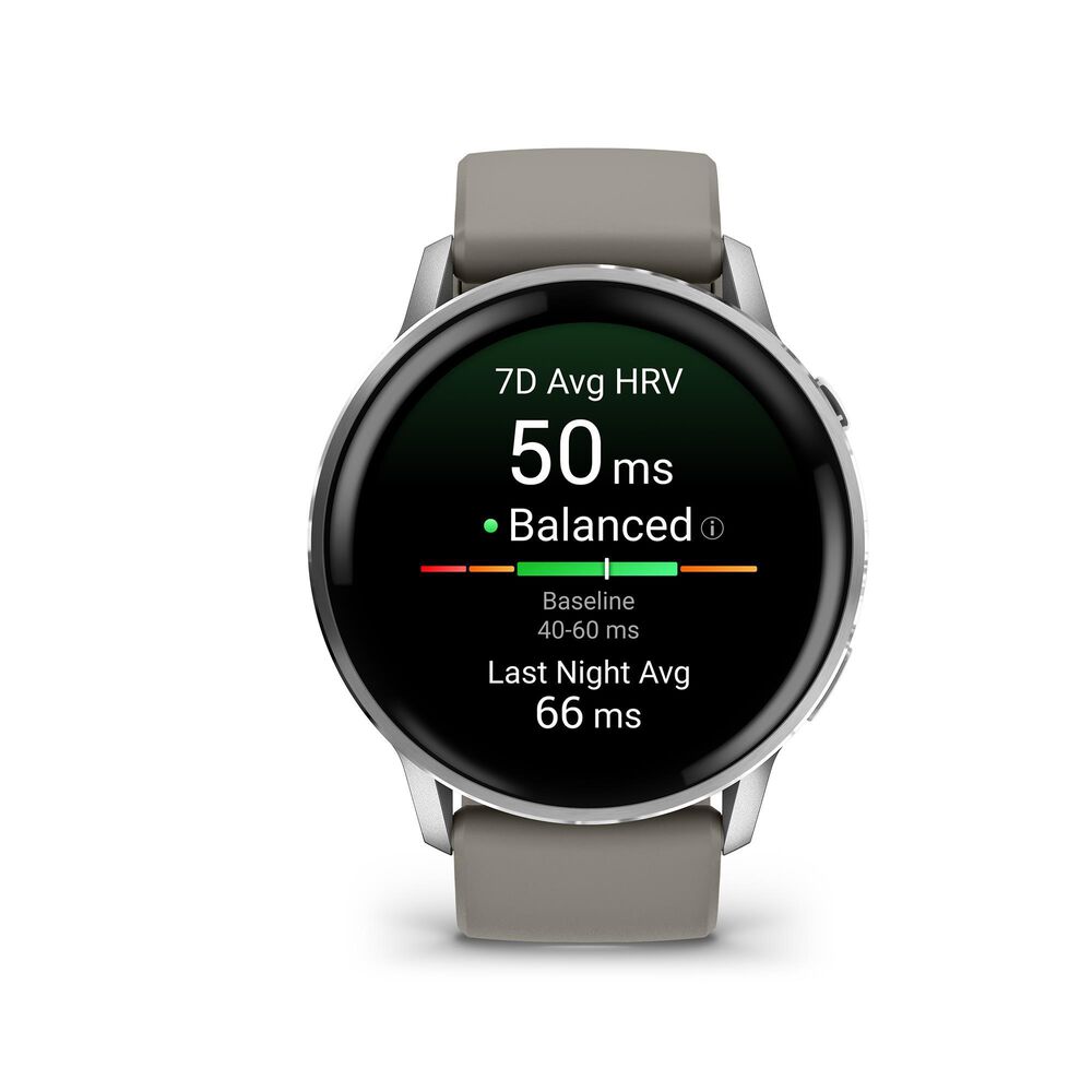 Garmin Venu 4  45 mm Silver with Citron Silicone band, , large