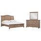 Riva Ridge Oxford 3-Piece Queen Sleigh Storage Bedroom Set in Tan with USB Ports, , large