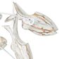 Maple and Jade 17" x 45" Fish Wall Decor in White and Brown, , large