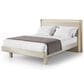 BDI Kara Queen Platform Bed and Two Nightstands in Washed Oak, , large
