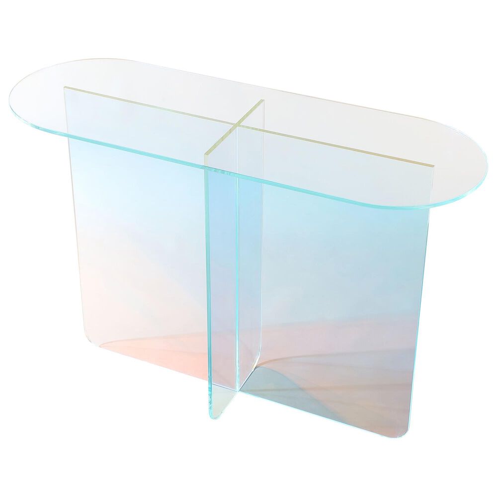 Urban Home Fomo Console Table in Iridescent Glass, , large