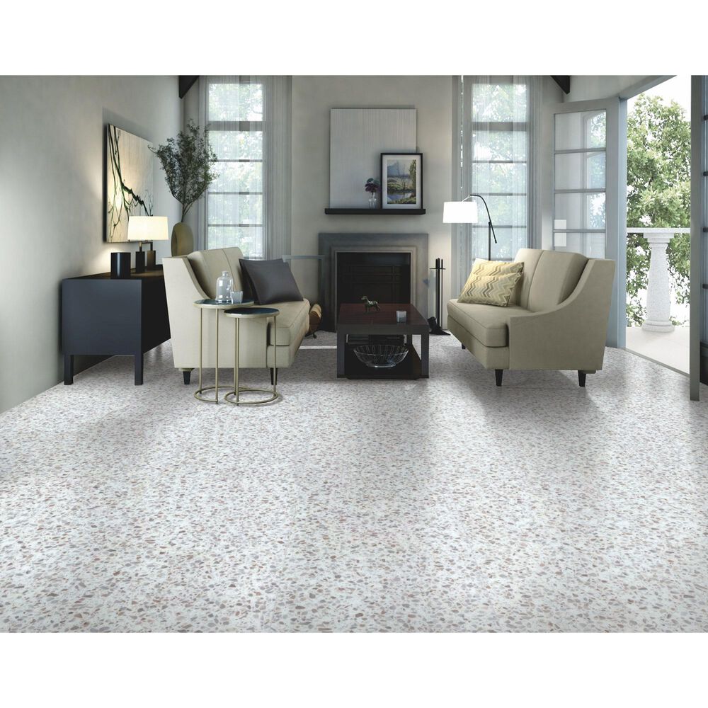 Happy Feet International Quarry Tile Terrazzo 18" x 36" Luxury Vinyl Tile, , large