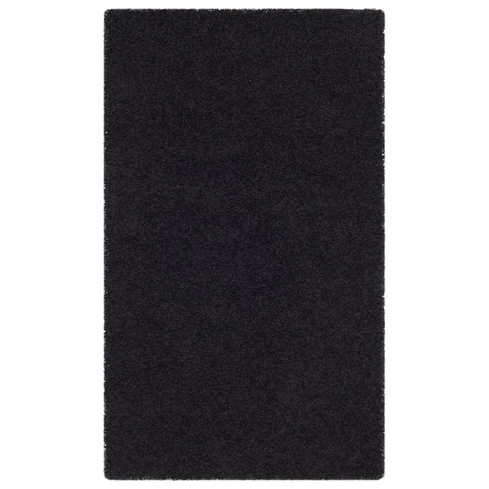Safavieh Athens Shag SGA119K 4" x 6" Black Area Rug, , large