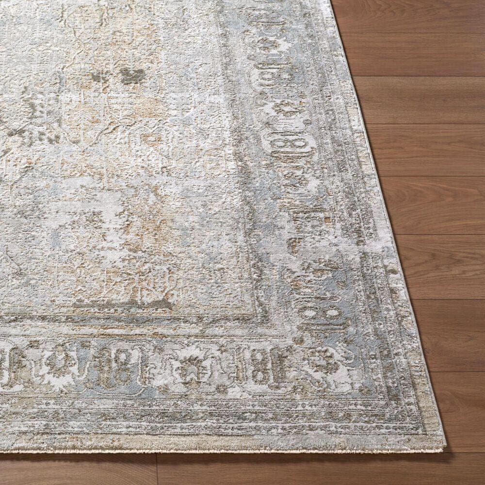 Surya Brunswick Cream, Medium Brown, Light Gray, Light Brown, Charcoal and Mustard 2&#39;7&quot; x 10&#39; Runner, , large