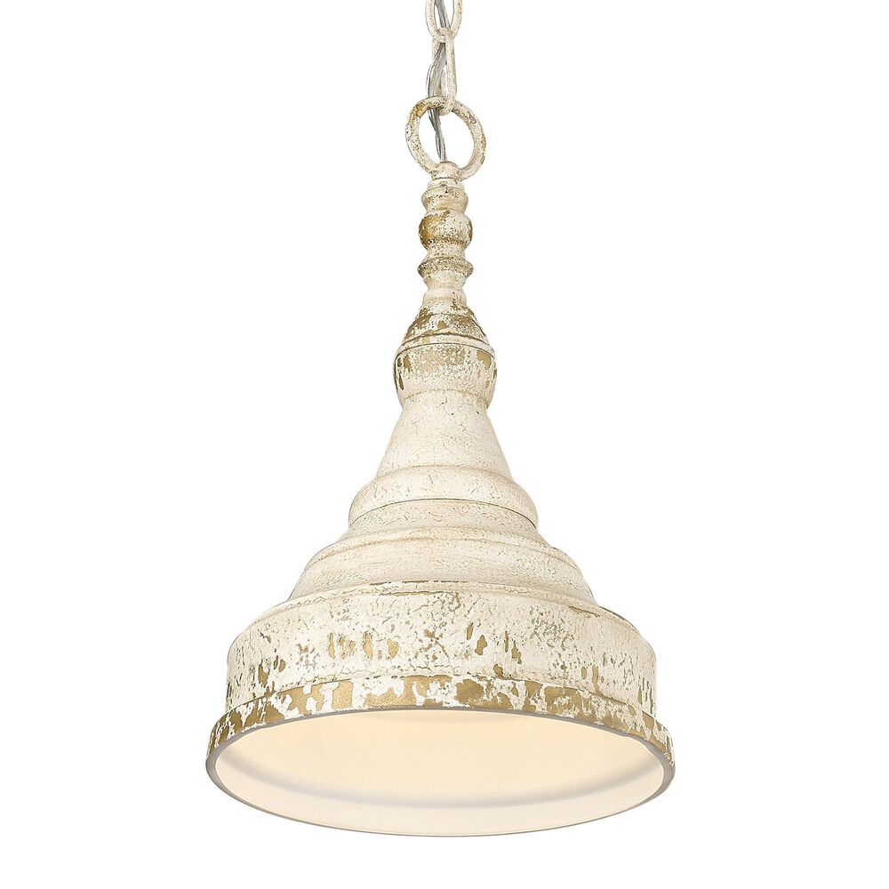 Golden Lighting Keating 1-Light Pendant in Antique Ivory, , large
