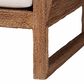 Baxton Studio Helina Arm Chair with Bleached Light Brown Seagrass in White, , large