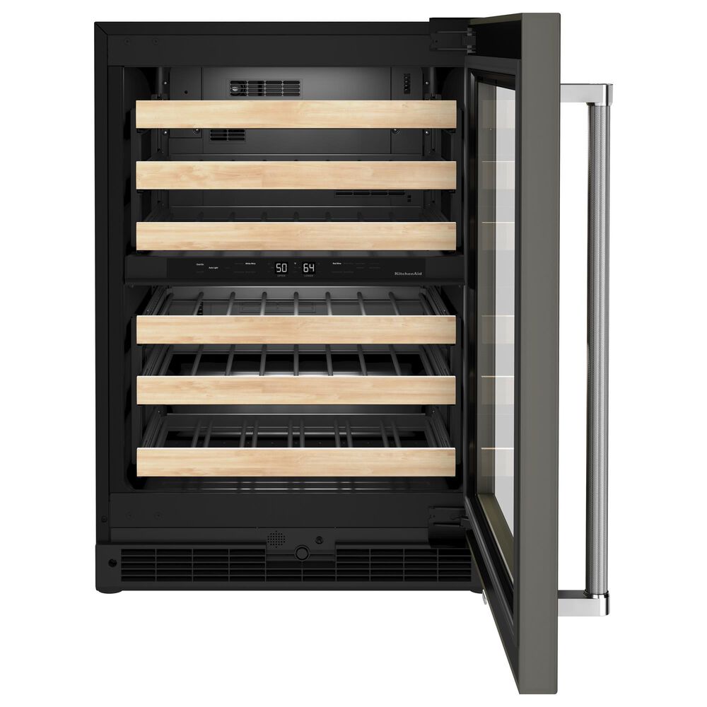 KitchenAid 24&quot; Undercounter Wine Cellar with Wood-Front Racks and Right Hinge - Panel Sold Separately, , large