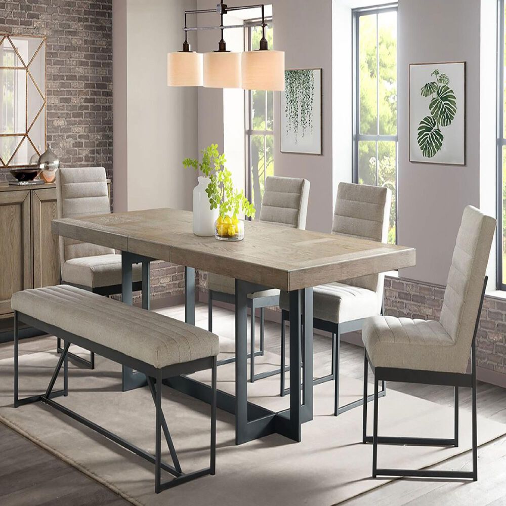 Hawthorne Furniture Eden 6-Piece Rectangular Dining Set in Dune, , large