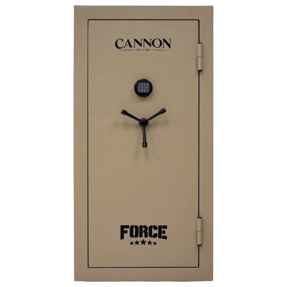 Cannon Force Series 38-Gun Fireproof Gun Safe with Electronic Lock in Hammertone Desert Sand, , large