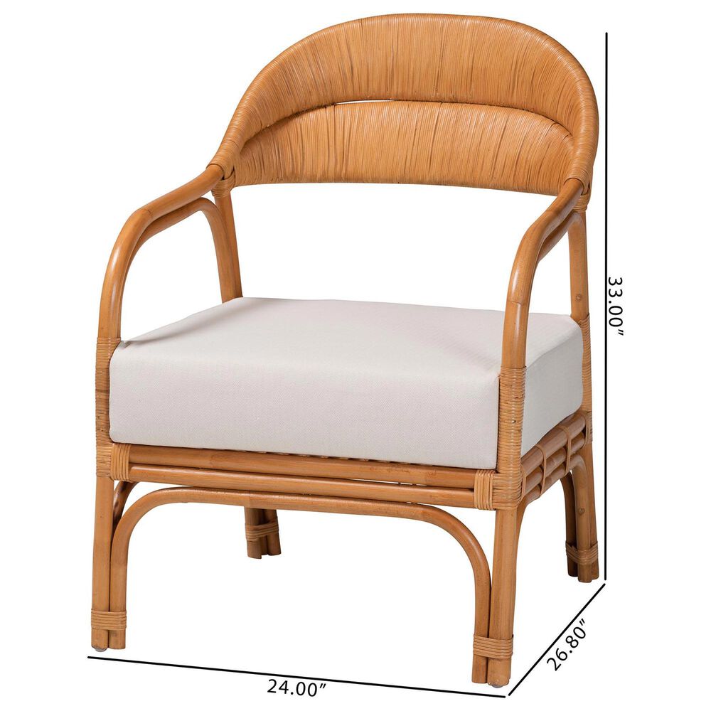 Baxton Studio Marisa Arm Chair in Neutral, , large