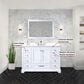 Lexora Home Dukes 48" Single Bathroom Vanity in White with 2 cm White Quartz Top and Rectangular Sink, , large