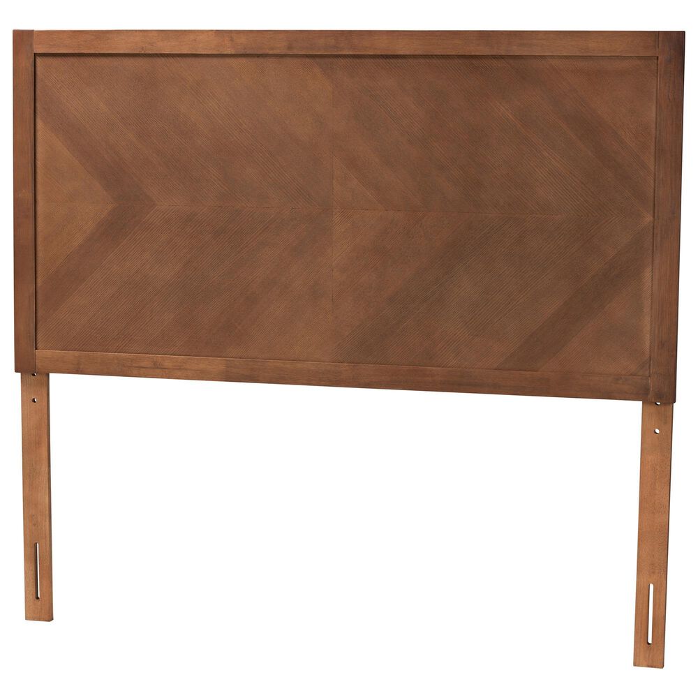 Baxton Studio Terrian Queen Panel Headboard in Ash Walnut, , large