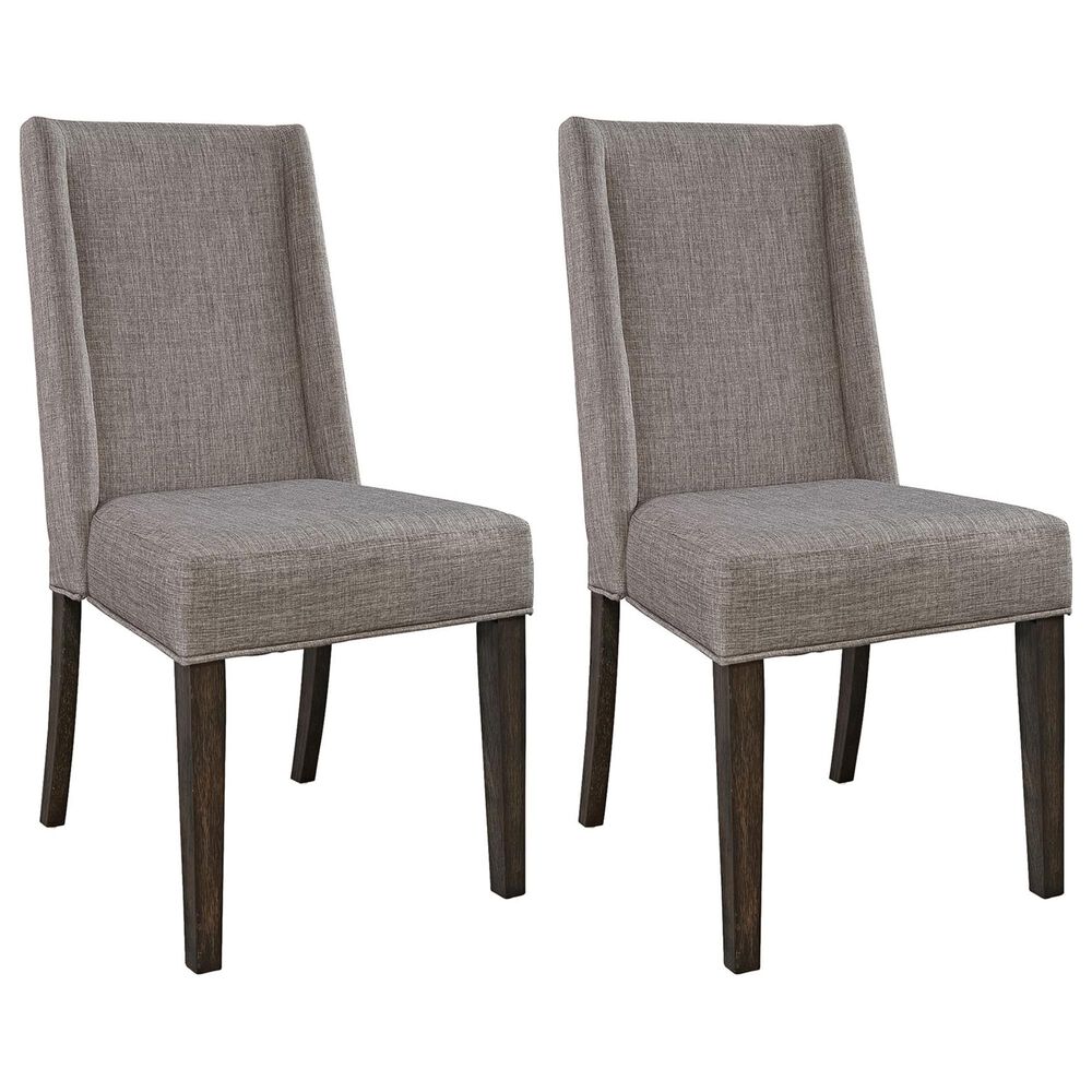 Belle Furnishings Double Bridge Side Chair in Dark Brown (Set of 2), , large