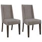 Belle Furnishings Double Bridge Side Chair in Dark Brown (Set of 2), , large