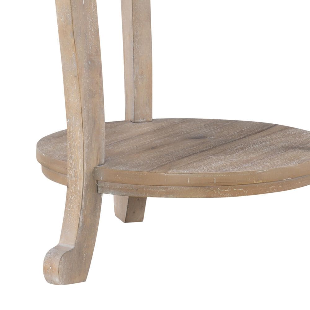 Linon Home Decor Aubert Round Side Table in Natural, , large