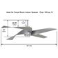 Minka-Aire Artemis IV 64" Ceiling Fan with LED Light and Silver Blades in Brushed Nickel, , large
