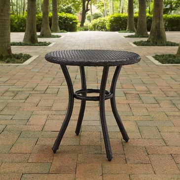 Firefly Palm Harbor Wicker Round Side Table in Brown, , large