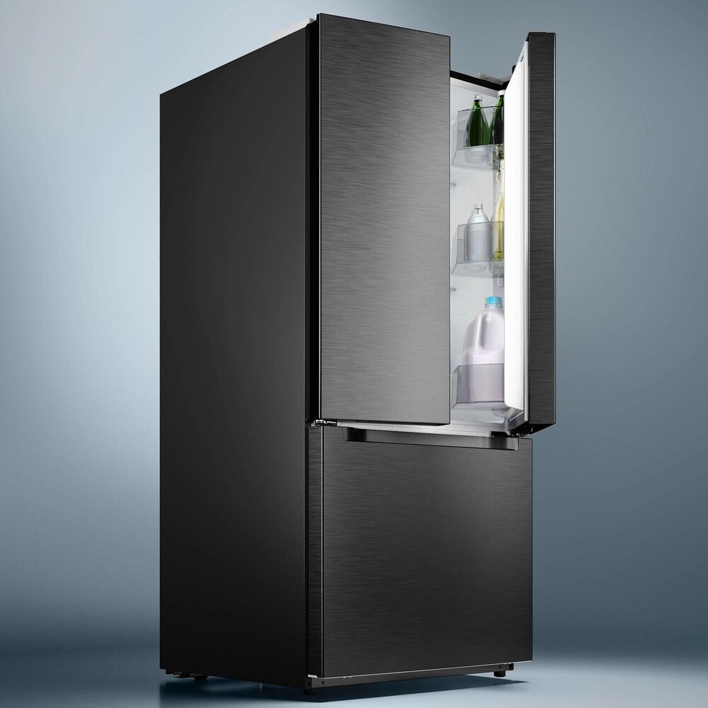 Midea 18 Cu. Ft. French Door Refrigerator in Black, , large