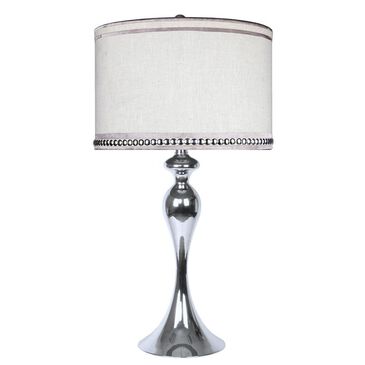 Grandview Gallery Polished Chrome Table Lamp And Shade, , large