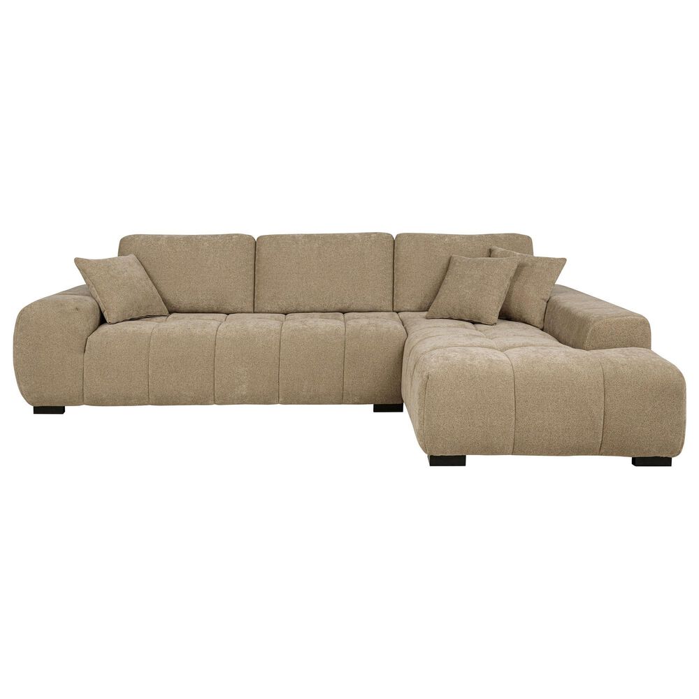 Pacific Landing Octavia 2-Piece Stationary Right Facing Sectional in Camel, , large