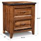 Sunset Bay Urban Rustic 2 Drawer Nightstand in Rustic Brown, , large