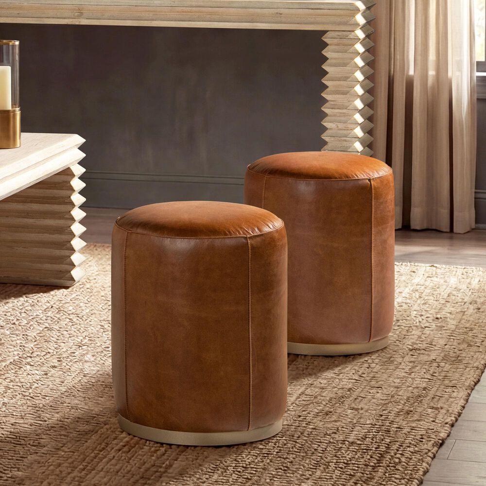 Jennifer Taylor Home Nico Ottoman in Camel Brown, , large