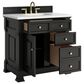 James Martin Vanities Brookfield 36" Single Bathroom Vanity in Black Onyx with 3 cm White Zeus Quartz Top and Rectangular Sink, , large