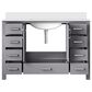 Lexora Home Jacques 48" Single Bathroom Vanity in Dark Grey with 2 cm White Cultured Marble Top and Rectangular Sink, , large
