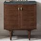 James Martin Vanities Amberly 30" Single Bathroom Vanity in Mid-Century Walnut with 3 cm Parisien Bleu Quartz Top and Rectangular Sink, , large