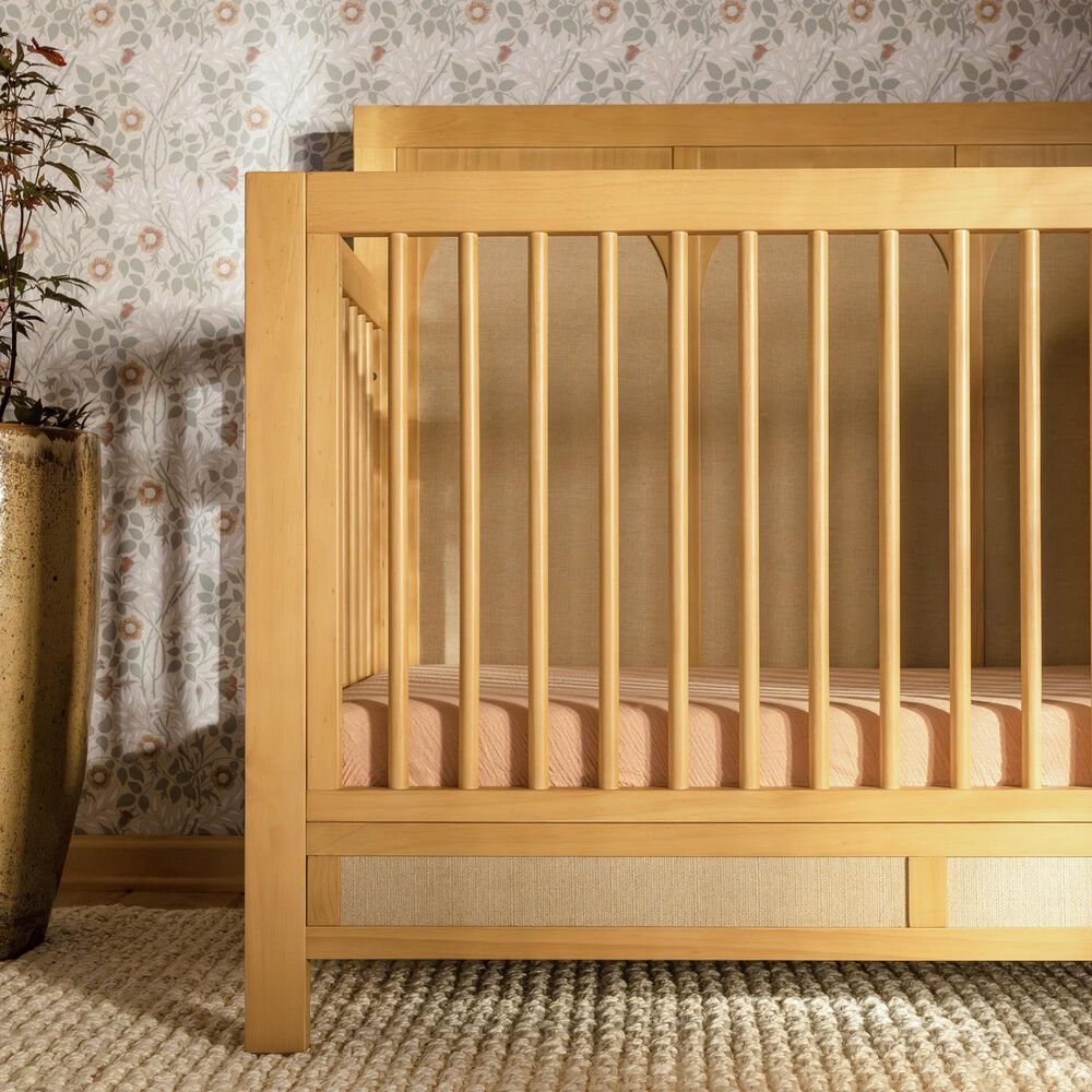 New Haus Eloise 4-In-1 Convertible Crib in Honey, , large