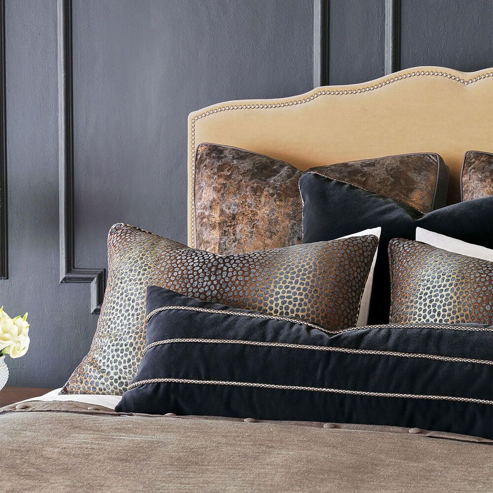 Eastern Accents Priscilla 21&quot; x 37&quot; King Pillow Sham in Wayland Cocoa and Edris Charcoal, , large