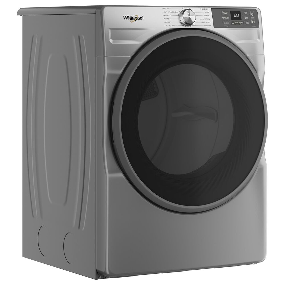 Whirlpool 7.4 Cu. Ft. Smart Front Load Gas Dryer with Wrinkle Shield Option in Radiant Silver, , large