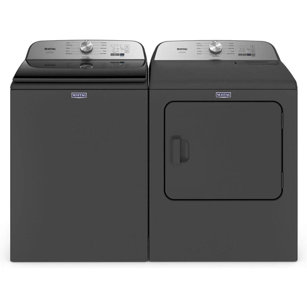 Maytag Pet Pro Top Load Washer and Electric Dryer Laundry Pair in Volcano Black, , large